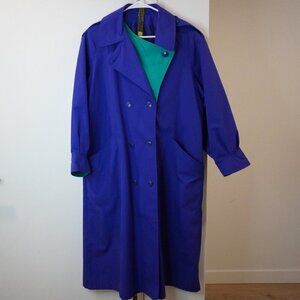 Bold Purple or blue Long Trench Coat 💜